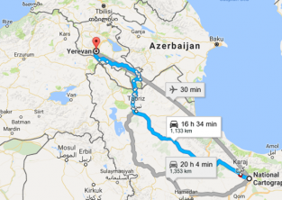 سفر زمینی با خودرو یا اتوبوس به ارمنستان
